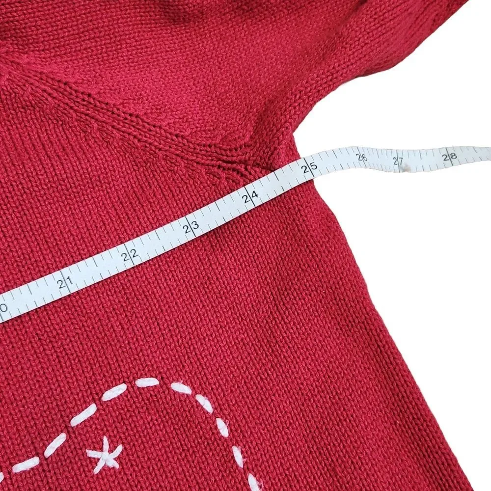 Vintage Charter Club Holiday Ice Skater Full Zip Novelty Cardigan Sweater 2X